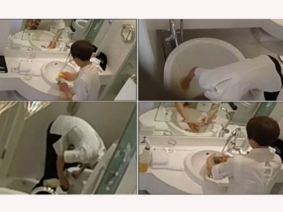 5星級酒店清潔員用毛巾擦完馬桶再擦口杯實況曝光….避免細菌交叉感染，標色分區清潔管理系統不可忽視！