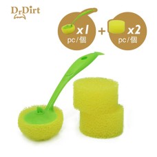 Dr.Dirt CPB 8045YG3/DD 不粘鍋洗鍋刷(1個綠色手柄+3個黃色替換頭) - Cleanic Cleaning Equipment