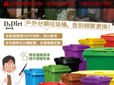 Dr.Dirt 戶外分類垃圾桶,減少頻繁更換! Dr.Dirt 戶外分類垃圾桶,減少頻繁更換! - Cleanic Cleaning Equipment