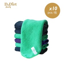 Dr.Dirt 微纖布 清潔抹布 3种顏色隨機發貨 35x35cm 10條/包 - Cleanic Cleaning Equipment