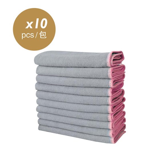 Dr.Dirt 四色邊微纖維清潔布  35x35cm 10條裝