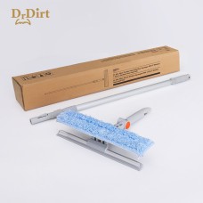 Dr.Dirt 外窗二合一調向玻璃刮 配1塊備用塗水布 及 1條備用膠條 配1.23米伸縮桿