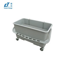 Italy CT FB 22GY 22 liters flat pallets with hooks, drains and wheels - Cleanic Cleaning Equipment
