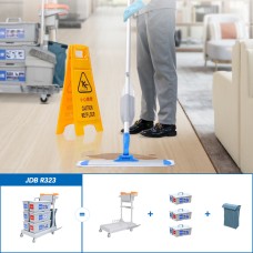 CT Cleaning Trolley With Braking System And Waste Classification Bins - Cleanic Cleaning Equipment