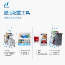 CT Basic Version No-Dirty Water System Trolley - Cleanic Cleaning Equipment