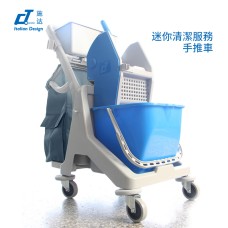 CT施達 多用途迷你清潔服務車配垃圾袋/排拖 - Cleanic Cleaning Equipment