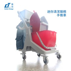 CT施達 多用途迷你清潔服務車配垃圾袋/排拖 - Cleanic Cleaning Equipment