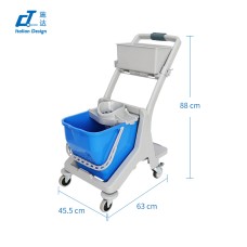 CT Mini Round Mop Trolley - Cleanic Cleaning Equipment