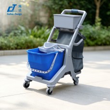 CT施達 多用途迷你清潔服務車配垃圾袋/配25L圓拖桶 - Cleanic Cleaning Equipment