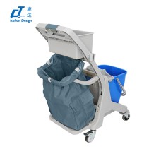 CT施達 多用途迷你清潔服務車配垃圾袋/配25L圓拖桶 - Cleanic Cleaning Equipment