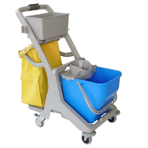 施達 多用途迷你清潔服務車配垃圾袋/配25L圓拖桶