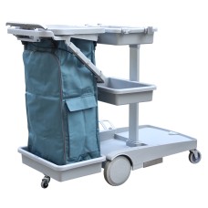 CT Basic Version Janitorial Trolley with Braking System - Cleanic Cleaning Equipment