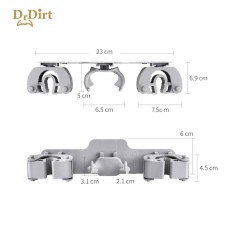 Dr.Dirt 免打孔清潔工具收納掛鉤 2夾扣連1掛鉤