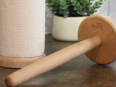 櫸木材質紙巾座，看落時尚，放廳放廚都實用又美觀