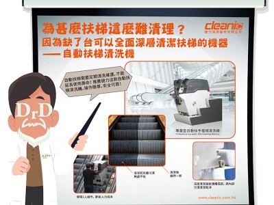 為甚麼扶梯這麼難清理？因為缺了台可以全面深層清潔扶梯的機器-自動扶梯清洗機