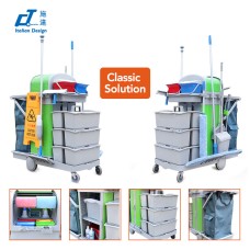 CT Flat Mopping Roll Top Cabinet Trolley - Cleanic Cleaning Equipment