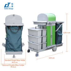 CT Flat Mopping Roll Top Cabinet Trolley - Cleanic Cleaning Equipment