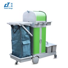 CT Flat Mopping Roll Top Cabinet Trolley - Cleanic Cleaning Equipment