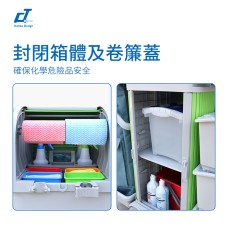 CT Flat Mopping Roll Top Cabinet Trolley - Cleanic Cleaning Equipment