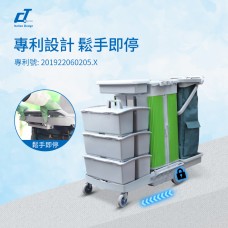 CT施達 趟門儲物箱清潔清潔服務車/平拖 帶制動裝置 - Cleanic Cleaning Equipment