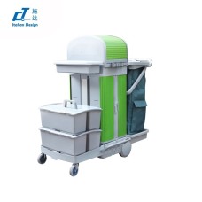 CT Flat Mopping Roll Top Cabinet Trolley with Braking System - Cleanic Cleaning Equipment