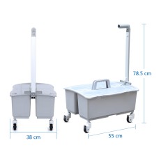 CT No-Dirty Water Stack-on Bucket Trolley - Cleanic Cleaning Equipment