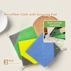 Dr.Dirt Microfiber Cloth with Scouring Pad - Cleanic Cleaning Equipment