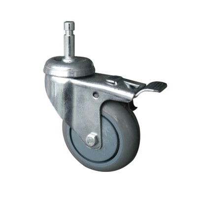 施達  插銷帶鎖輪 3寸