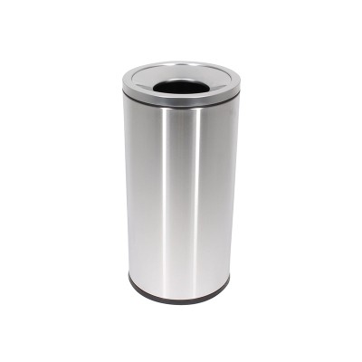 不銹鋼圓形頂開圓口垃圾桶