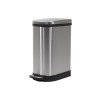 不銹鋼長方形腳踏垃圾桶 圓角