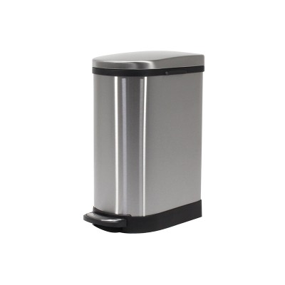 不銹鋼長方形腳踏垃圾桶 圓角