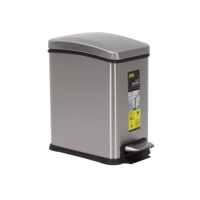 不銹鋼長方形腳踏垃圾桶 圓角