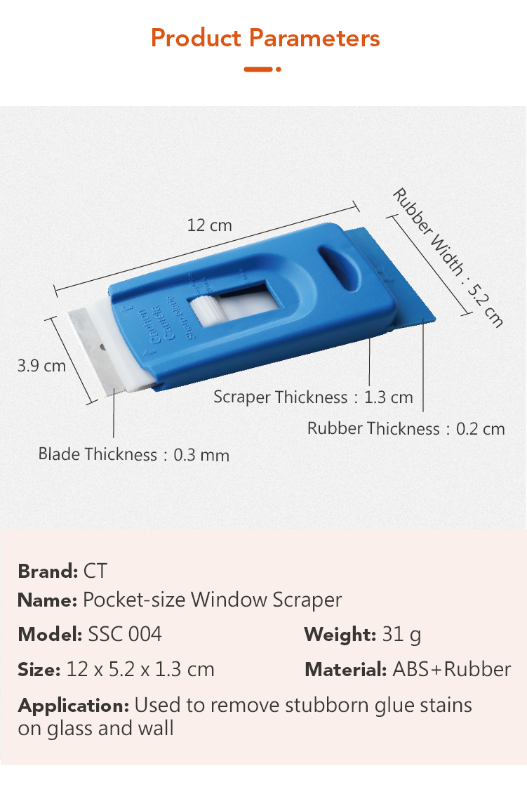 CT Window Scraper - Cleanic Cleaning Equipment
