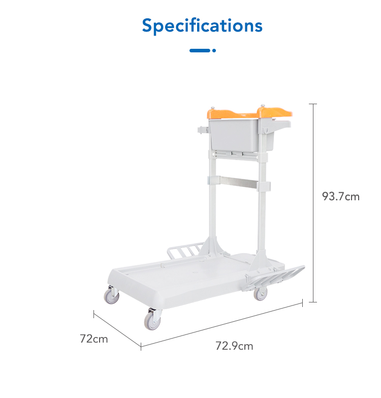 CT Double Bucket Trolley With Braking System - Cleanic Cleaning Equipment