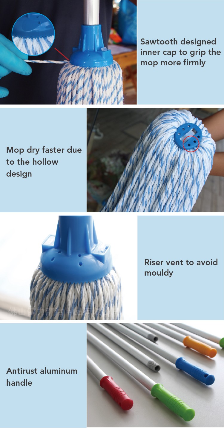 1661931900231238.jpg CT Microfiber Stripe Round Mop Complete - Cleanic Cleaning Equipment