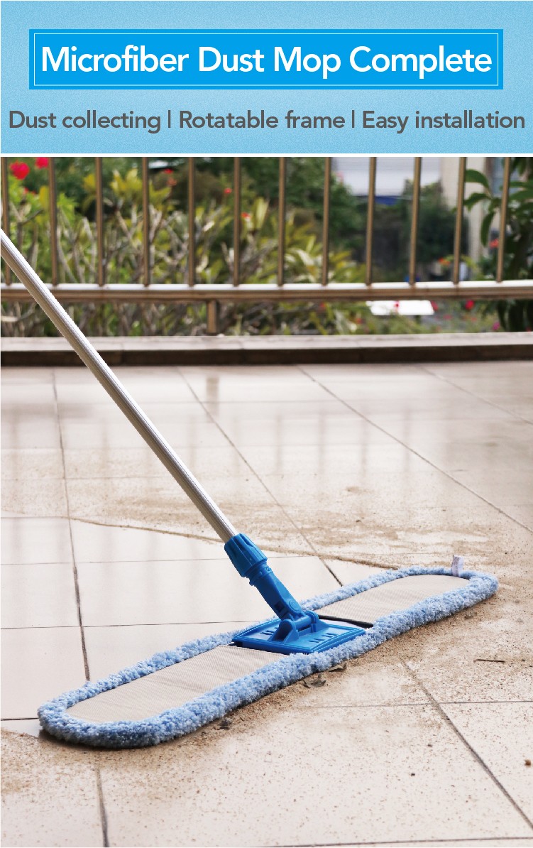 1662012936829124.jpg CT Microfiber Dust Mop Complete, US Style, Screw Thread Connector - Cleanic Cleaning Equipment