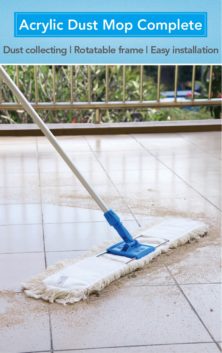 1662013170460069.jpg CT Acrylic Dust Mop Complete, US Style, Screw Thread Connector - Cleanic Cleaning Equipment