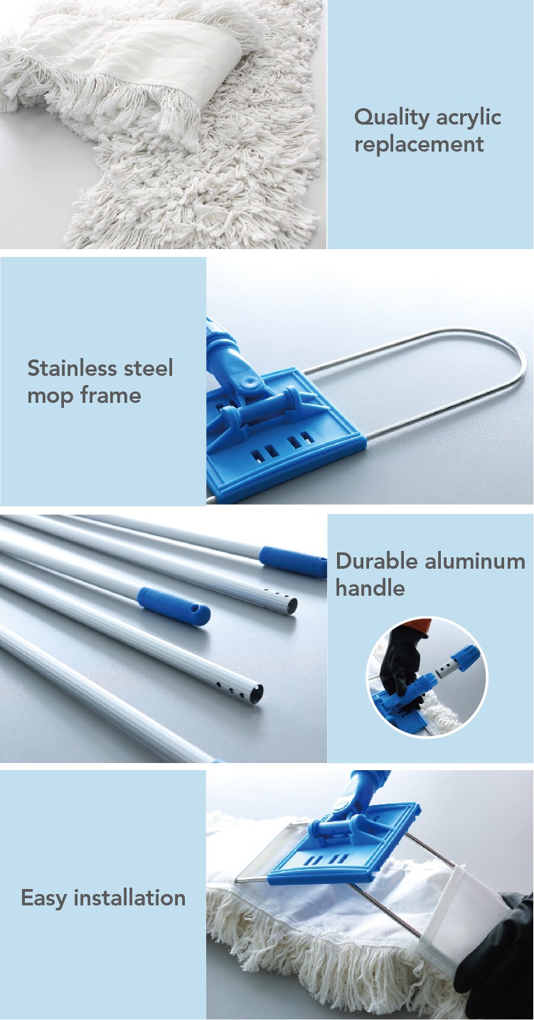 1662013171656440.jpg CT Acrylic Dust Mop Complete, US Style, Screw Thread Connector - Cleanic Cleaning Equipment