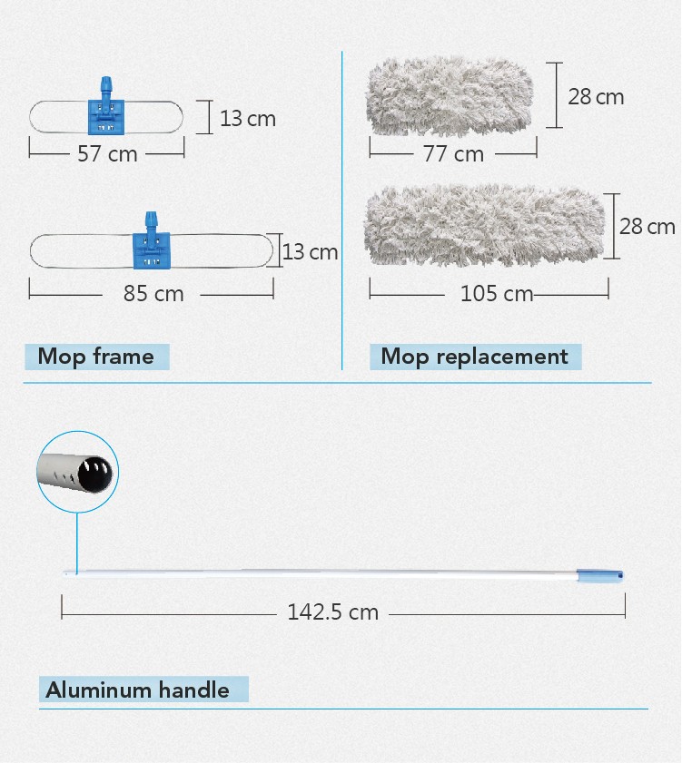 1662013171833651.jpg CT Acrylic Dust Mop Complete, US Style, Screw Thread Connector - Cleanic Cleaning Equipment