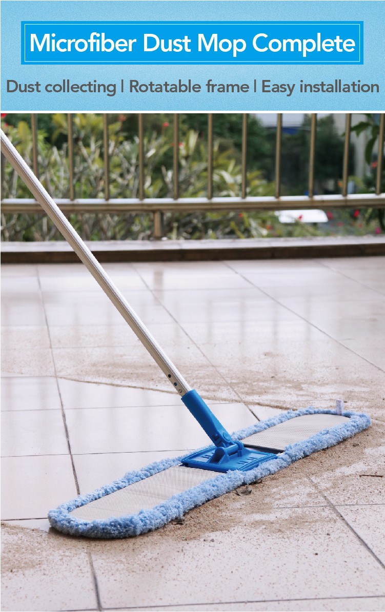1662013350279883.jpg CT Microfiber Dust Mop Complete, US Style, Quick Lock Connector - Cleanic Cleaning Equipment