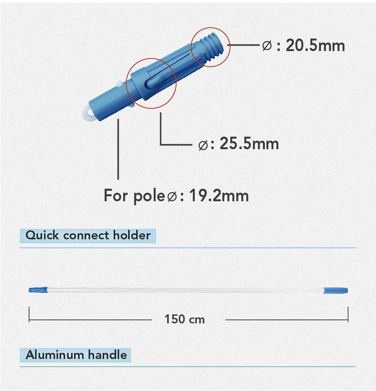 1662013351372060.jpg CT Microfiber Dust Mop Complete, US Style, Quick Lock Connector - Cleanic Cleaning Equipment