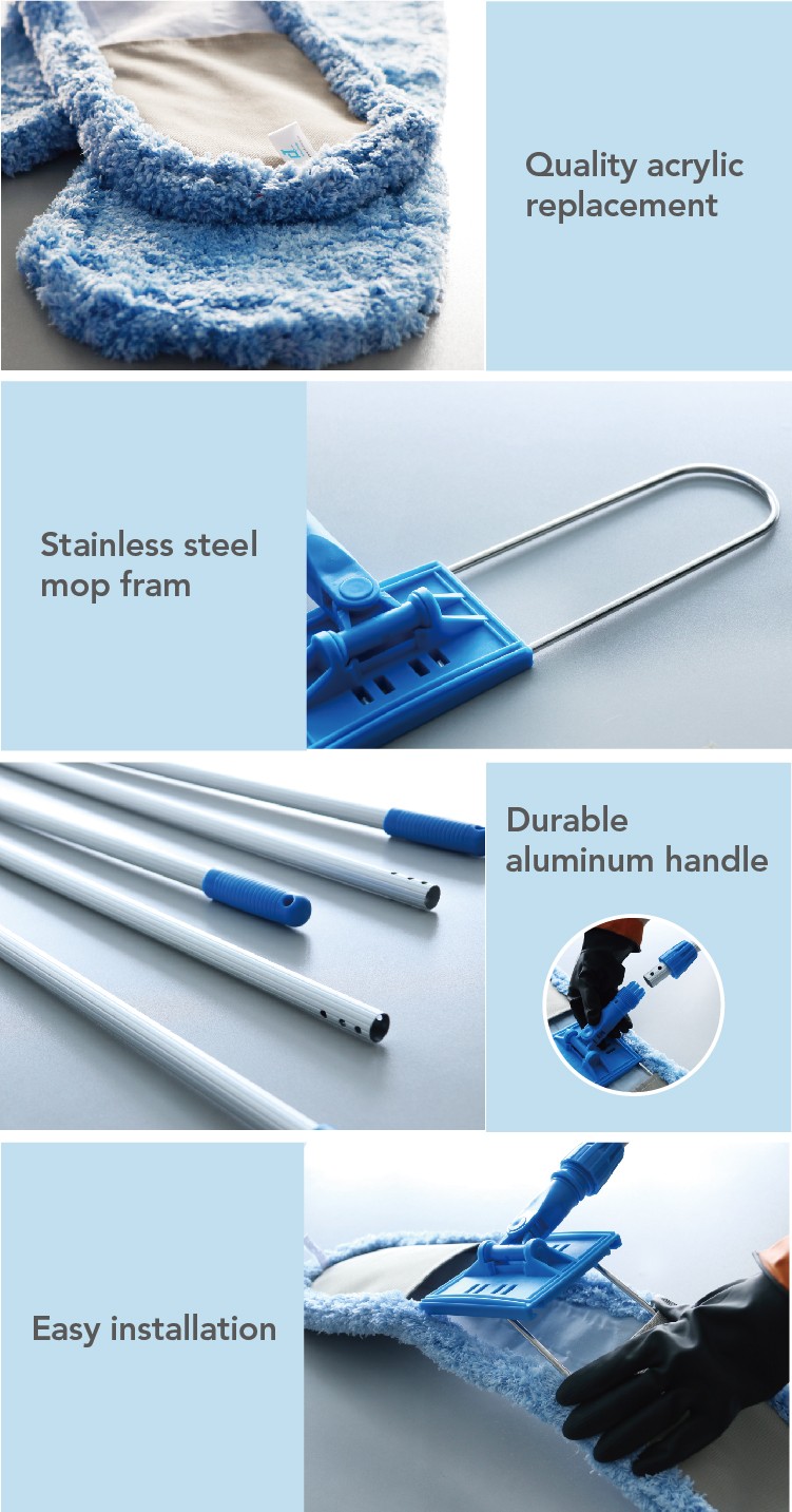 1662013854666122.jpg CT Microfiber Dust Mop, EU Style, Screw Thread Connector - Cleanic Cleaning Equipment
