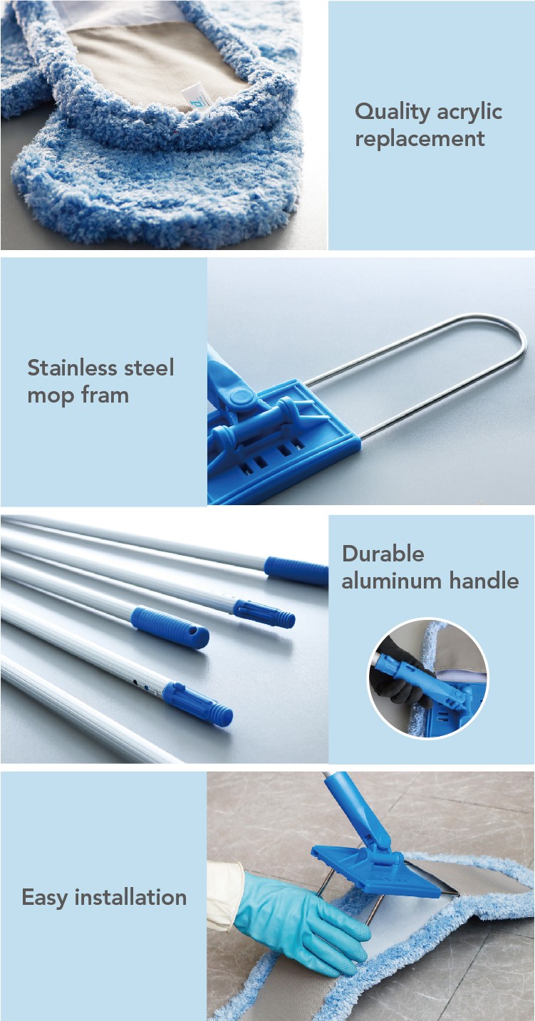 1662014225417641.jpg CT Microfiber Dust Mop, EU Style, Quick Lock Connector - Cleanic Cleaning Equipment