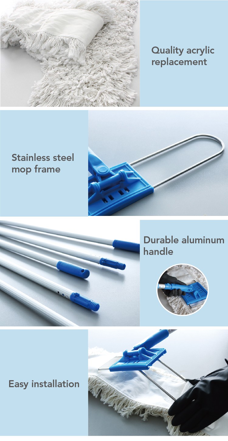 1662014301293591.jpg CT Acrylic Dust Mop, EU Style, Quick Lock Connector - Cleanic Cleaning Equipment