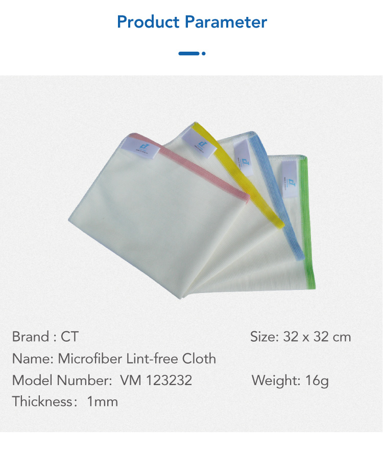 1662532069243721.jpg CT Microfiber Lint-free Cloth, Warp Knitted - Cleanic Cleaning Equipment