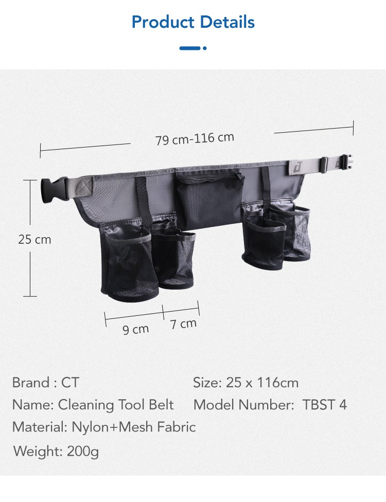 1662688823526591.jpg CT Tools Belt, Standard 4 Pouches - Cleanic Cleaning Equipment