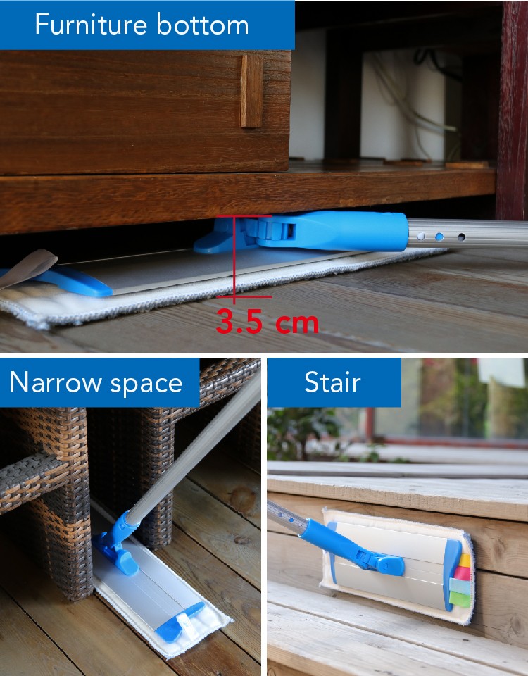 18325990.jpg CT Aluminium Flat Mop Velcro Frame With Quick Connect Holder - Cleanic Cleaning Equipment