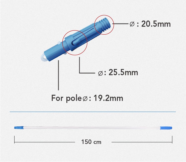 42045593.jpg CT Aluminium Flat Mop Velcro Frame With Quick Connect Holder - Cleanic Cleaning Equipment
