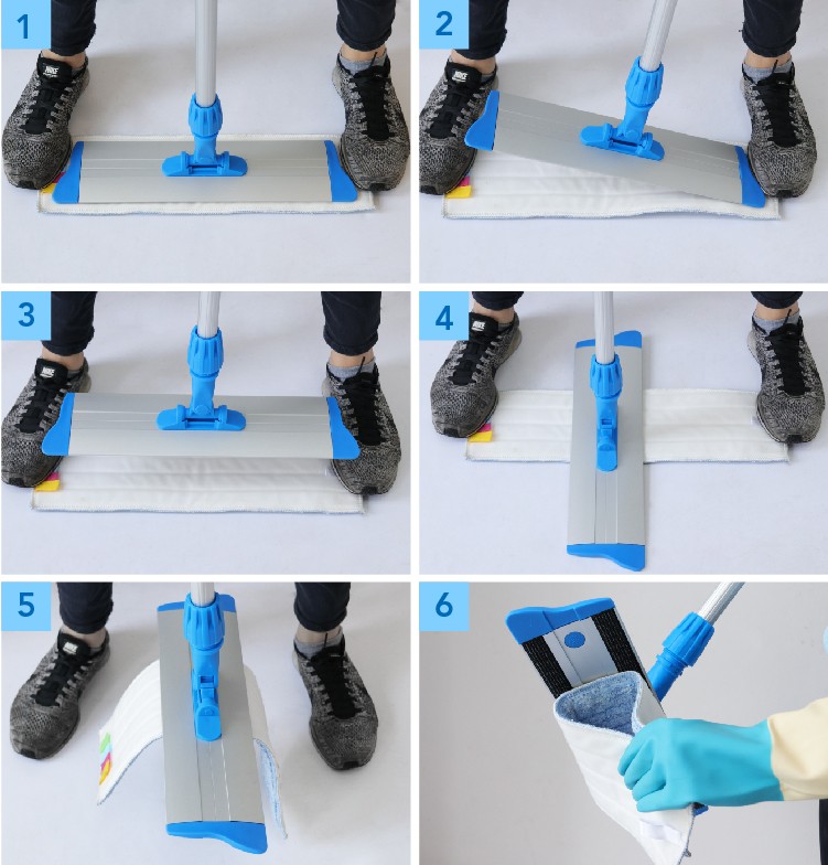71514718.jpg CT Aluminium Flat Mop Velcro Frame With Quick Connect Holder - Cleanic Cleaning Equipment