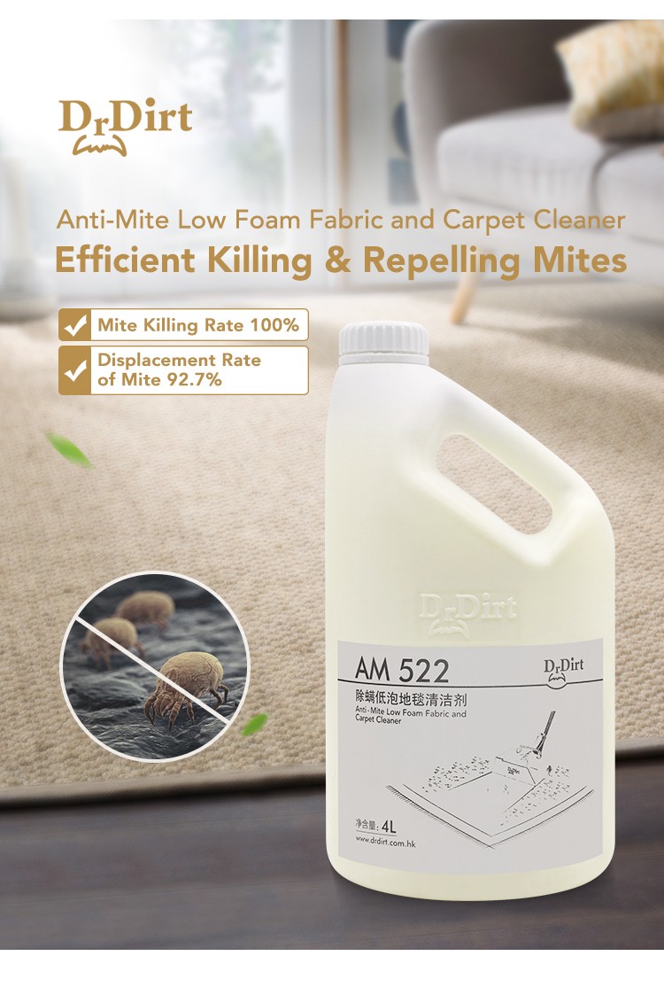 Dr.Dirt Anti-Mite LOW Foam Fabric and Carpet Cleaner - Cleanic Cleaning Equipment